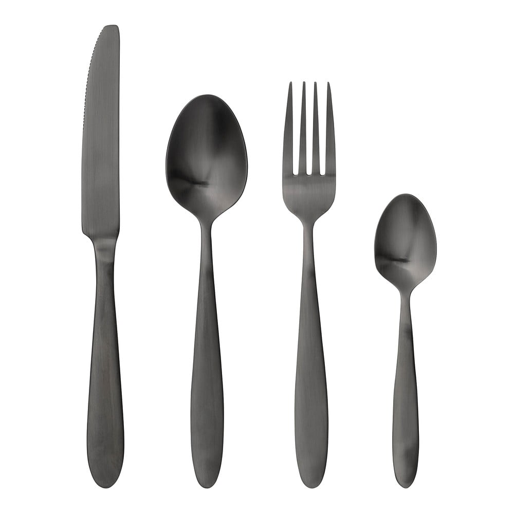 Cutlery Eleganza 4 db-os fekete evőeszköz készlet - Bloomingville