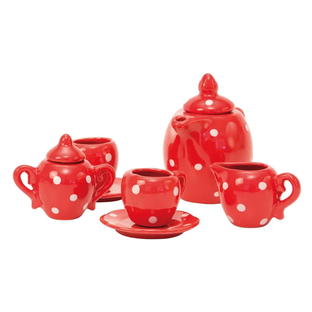 Porcelán teáskészlet játékkonyhába La Grande Famille Tea Set - Moulin Roty